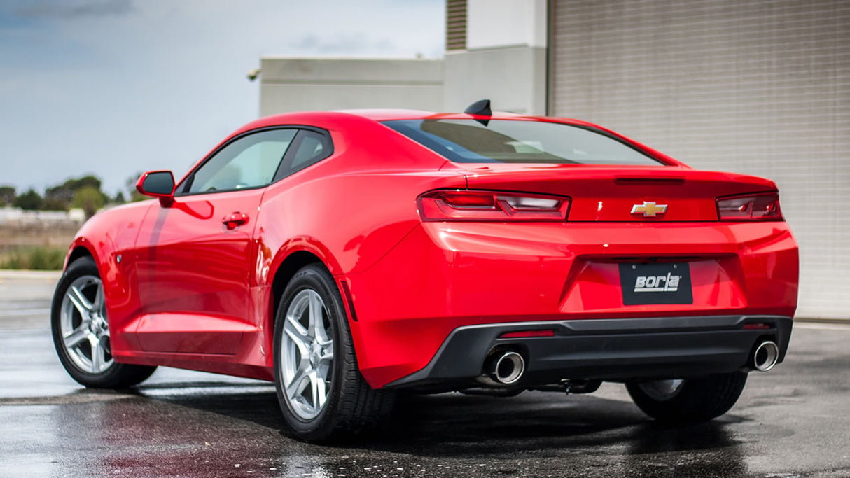 BORLA / AXLE-BACK EXHAUST SYSTEM / DUAL S-TYPE MUFFERS (11933) *** CHEVROLET CAMARO (2016-2023) 2.0L TURBO