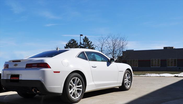 CORSA PERFORMANCE / SPORT SERIES / CAT-BACK EXHAUST SYSTEM / BLACK TIPS (14953BLK) *** CHEVROLET CAMARO V6 (2010-2015) 3.6L ENGINE