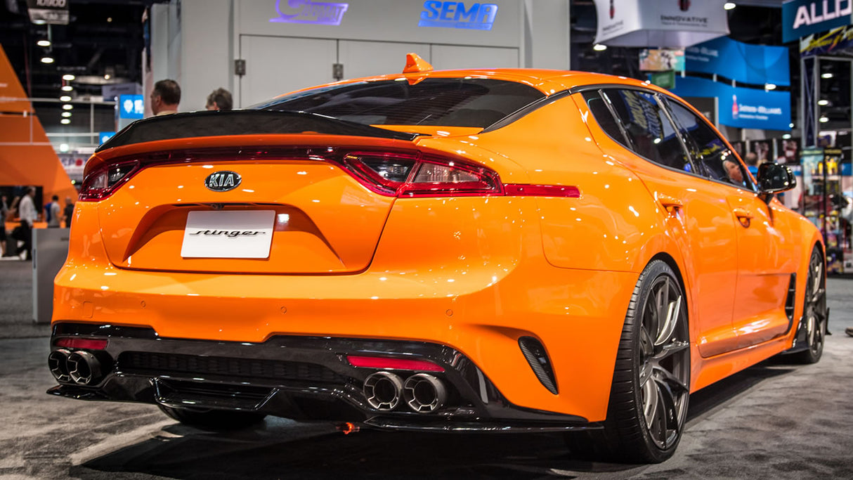 BORLA / CARBON FIBER EXHAUST TIPS (20165) *** KIA STINGER GT (2018-2020) 3.3L TWIN TURBO