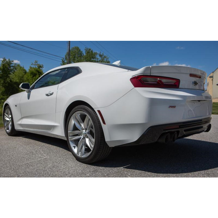 MISHIMOTO / CAT-BACK EXHAUST SYSTEM / QUAD BLACK TIPS (MMEXH-CAM4-16QTPBK) *** CHEVROLET CAMARO (2016-2023) 2.0L TURBO