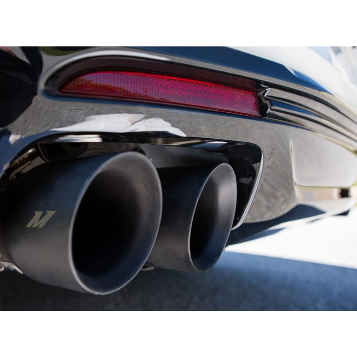 MISHIMOTO / CAT-BACK EXHAUST SYSTEM / QUAD BLACK TIPS (MMEXH-CAM4-16QTPBK) *** CHEVROLET CAMARO (2016-2023) 2.0L TURBO