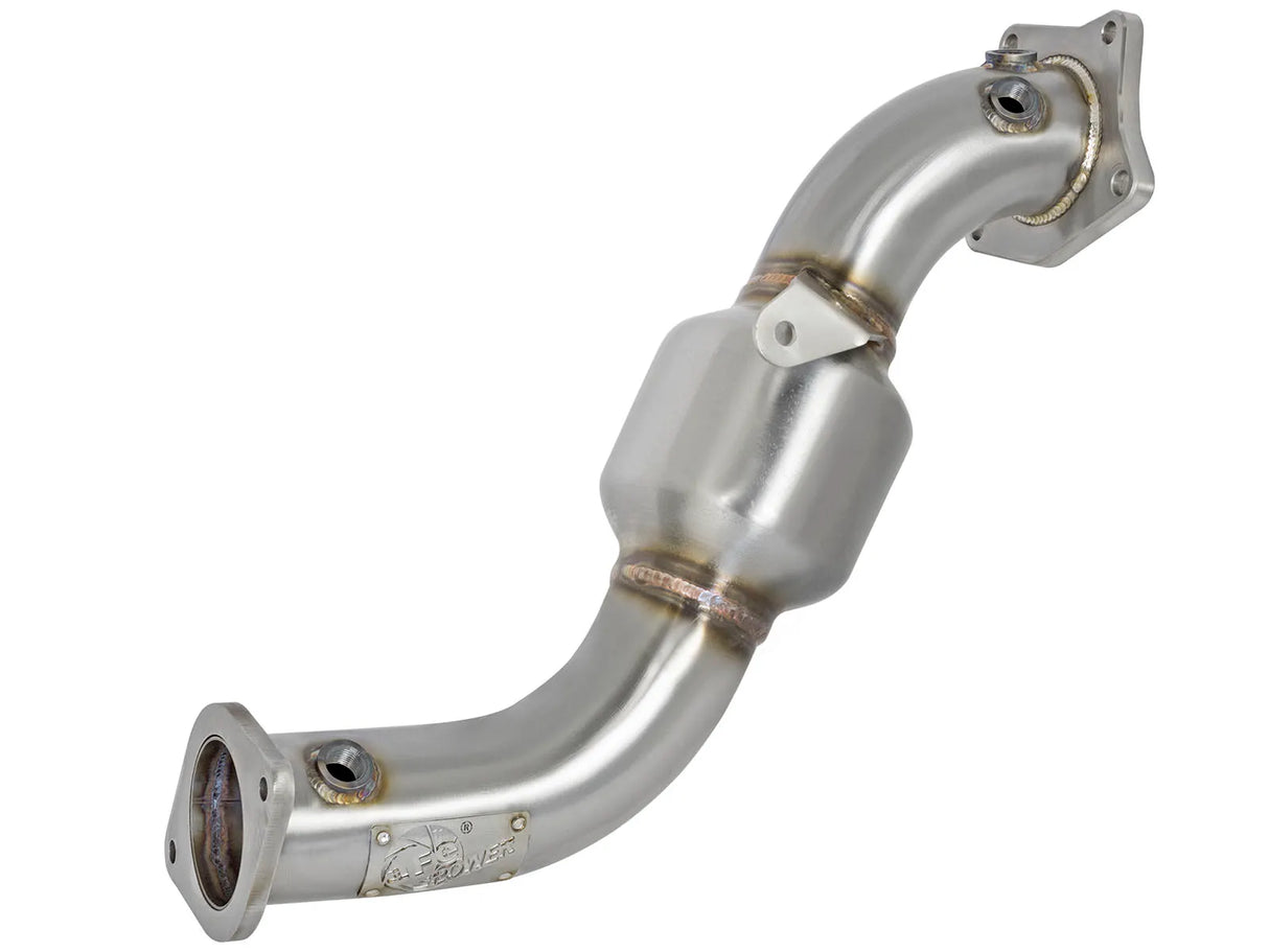 AFE / TWISTED STEEL 3.00 INCH EXHAUST / TURBO DOWN-PIPE WITH HIGH FLOW CAT (48-34126-HC) *** CHEVROLET CAMARO (2016-2023) 2.0L TURBO