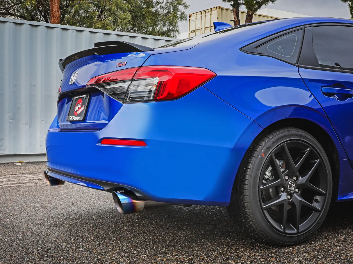 AFE / TAKEDA CAT-BACK EXHAUST SYSTEM / BURNT BLUE TIPS (49-36630-L) *** ACURA INTEGRA (2023-2026), HONDA CIVIC SI (2022-2026) 1.5L TURBO
