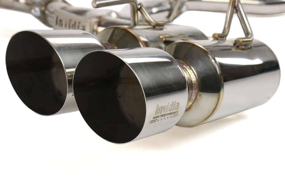 INVIDIA / R400 GEMINI / CAT-BACK EXHAUST SYSTEM / STAINLESS STEEL TIPS (HS08ST5GM4SS) *** SUBARU WRX (2008-2014), SUBARU WRX STI (2008-2014) *** HATCHBACK ONLY