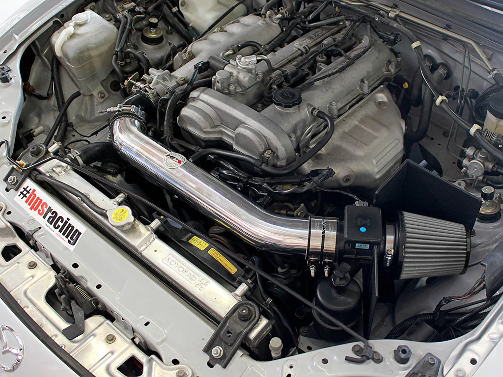 HPS PERFORMANCE / COLD AIR INTAKE SYSTEM / POLISHED PIPING (827-537P) *** MAZDA MX5 MIATA (1999-2005) 1.8L ENGINE