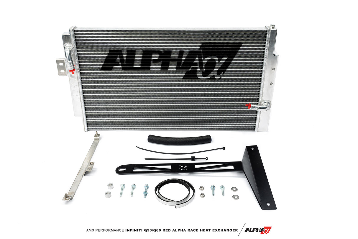 AMS PERFORMANCE / RED ALPHA / RACE SPEC / HEAT EXCHANGER SYSTEM (ALP.28.02.0004-1) *** INFINITI Q50 (2016-2024), INFINITI Q60 (2017-2022) 3.0L TWIN TURBO