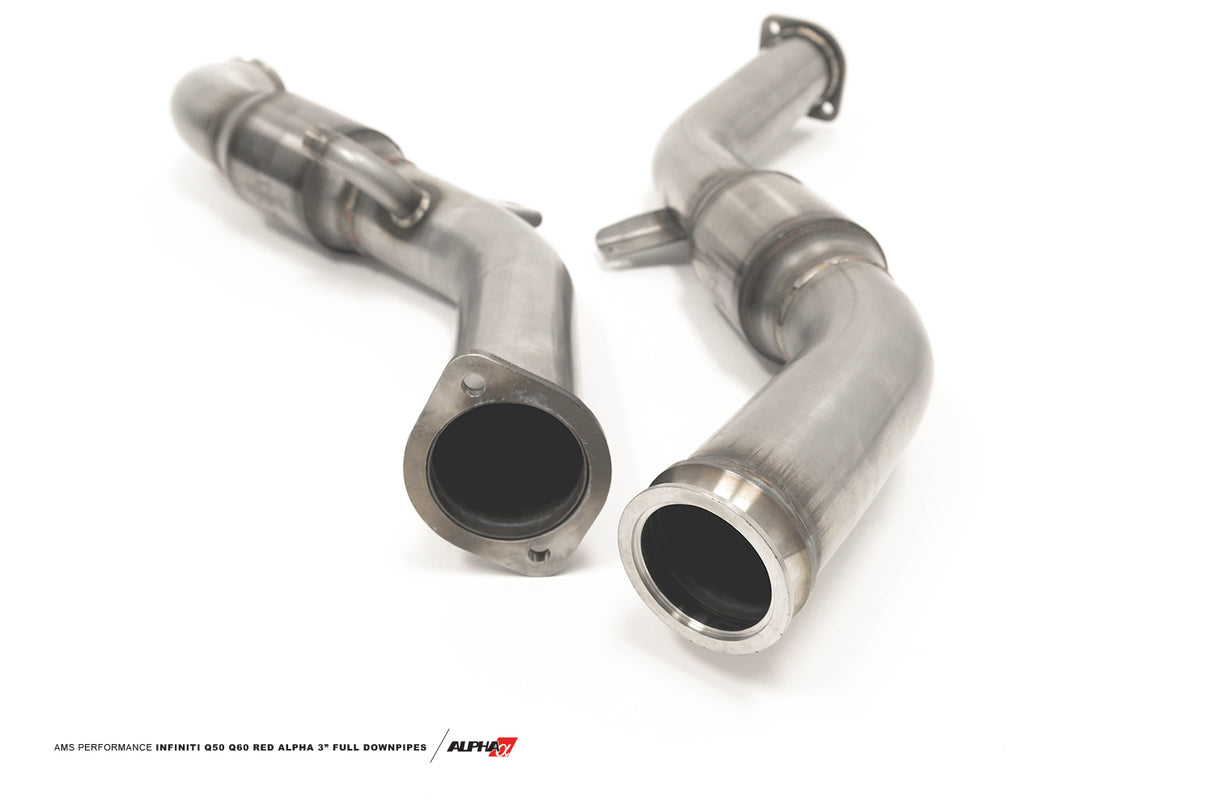 AMS PERFORMANCE / EXHAUST FULL-LENGTH DOWN-PIPE / STREET SPEC / WITH GESI CATS (ALP.28.05.0002-2) *** INFINITI Q50 (2016-2024), INFINITI Q60 (2017-2022), NISSAN Z (2023-2026) 3.0L TWIN TURBO