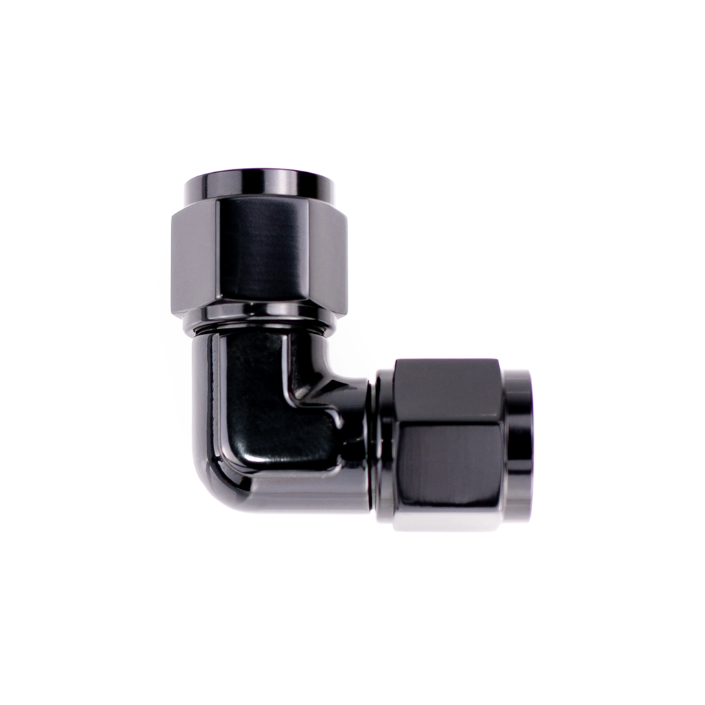 -06 AN Fitting 90 Degree Female to Female Flare Union