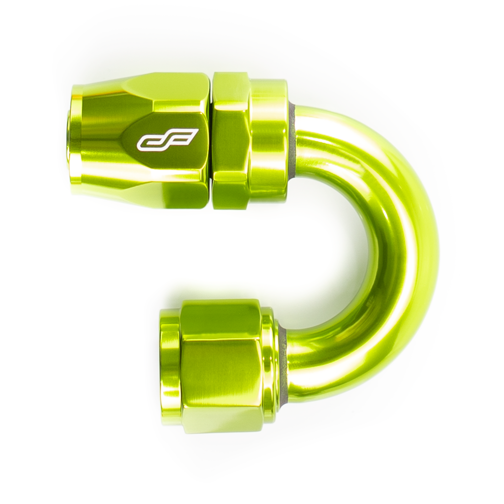 -06 AN 180 Degree Female Aluminum Hose End Fitting