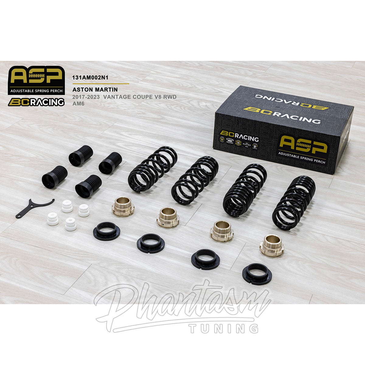 BC RACING / ASP SERIES / HEIGHT ADJUSTABLE LOWERING SPRING KIT (131AM002N1) *** ASTON MARTIN VANTAGE (2018-2025) AM6 / V8 RWD