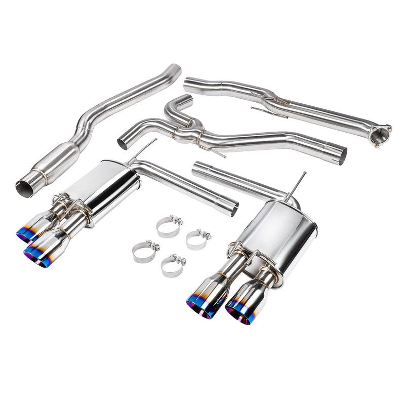 DC SPORTS / CAT-BACK EXHAUST SYSTEM / BURNT BLUE TIPS (DCS5534BT) *** HONDA ACCORD (2018-2022) 1.5L / 2.0L TURBO