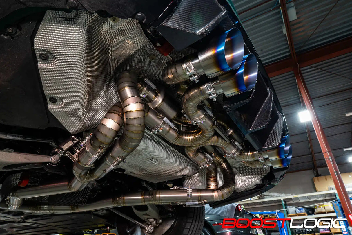 BOOST LOGIC / FORMULA SERIES / TITANIUM EXHAUST SYSTEM / WITH VALVE CONTROL (BL-08060601) *** BMW M3 SEDAN / M4 COUPE (2021-2026) G80 / G82 / S58 ENGINE