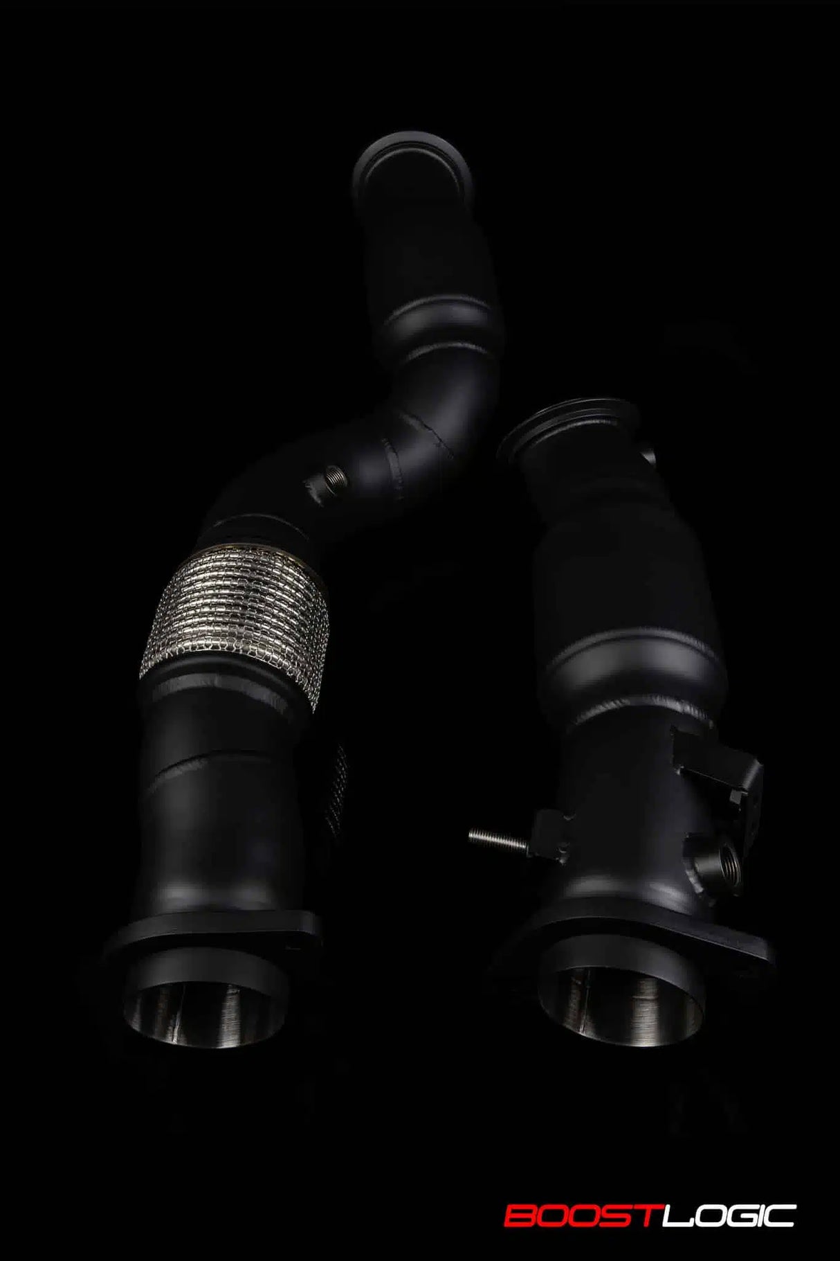 BOOST LOGIC / EXHAUST DOWN-PIPE / WITH 200 CELL CATALYTIC CONVERTER (BL-08060604) *** BMW M3 SEDAN / G80 (2021-2026), BMW M4 COUPE / G82 (2021-2026) S58 ENGINE
