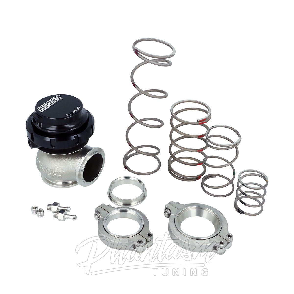 PRECISION TURBO / PTE PW46 GEN 2 / EXTERNAL WASTEGATE / 46 MM WG / V-BAND FLANGE / BLACK COLOR (PBO085-2001)