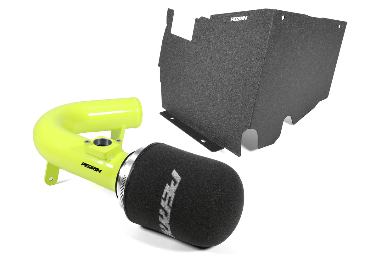 PERRIN / COLD AIR INTAKE SYSTEM / WITH HEATSHIELD / NEON YELLOW PIPING (PSP-INT-328NY) *** SUBARU WRX (2022-2026) VB / 2.4L TURBO