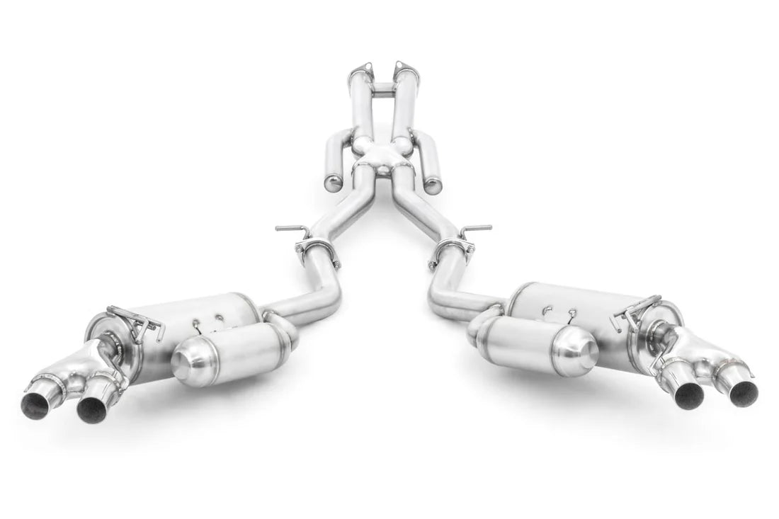 ARK PERFORMANCE / GRIP / DUAL CAT-BACK EXHAUST SYSTEM / QUAD FACTORY TIPS (SM0804-0118G) *** KIA STINGER GT (2018-2021) 3.3L TWIN TURBO