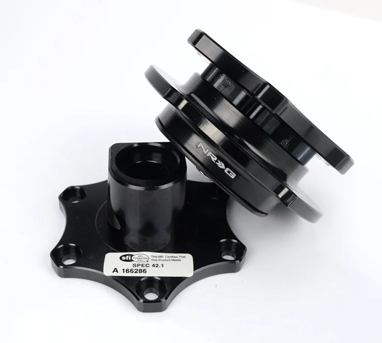NRG / R200 SFI KEY WAY TYPE / STEERING WHEEL QUICK RELEASE HUB (SRK-R200BK-BK) *** BLACK BODY / BLACK GRIP