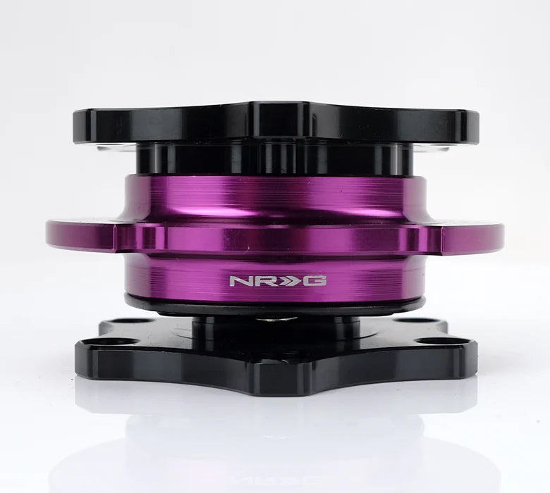 NRG / R200 SFI KEY WAY TYPE / STEERING WHEEL QUICK RELEASE HUB (SRK-R200BK-PP) *** BLACK BODY / PURPLE GRIP