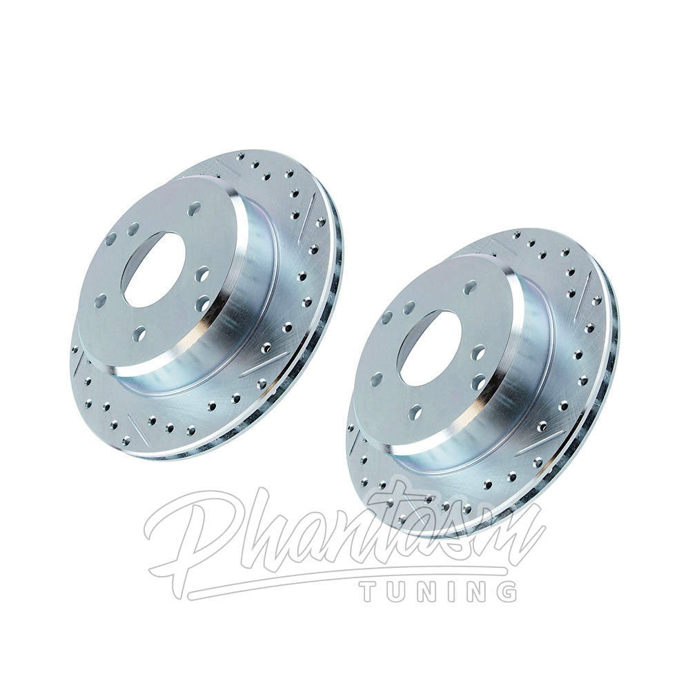 POWERSTOP / EVOLUTION SERIES / REAR DRILLED AND SLOTTED BRAKE ROTOR / SOLD AS PAIRS (JBR1792XPR) *** KIA STINGER GT (2018-2023) 3.3L TURBO
