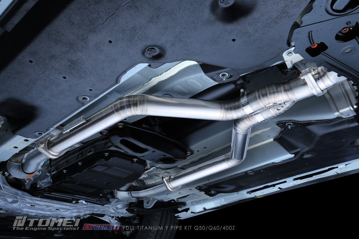TOMEI / EXPREME TI / FULL TITANIUM EXHAUST Y-PIPE (TB6110-NS21A) *** INFINITI Q50 (2016-2024), INFINITI Q60 (2017-2022), NISSAN Z (2023-2026) 3.0L TWIN TURBO