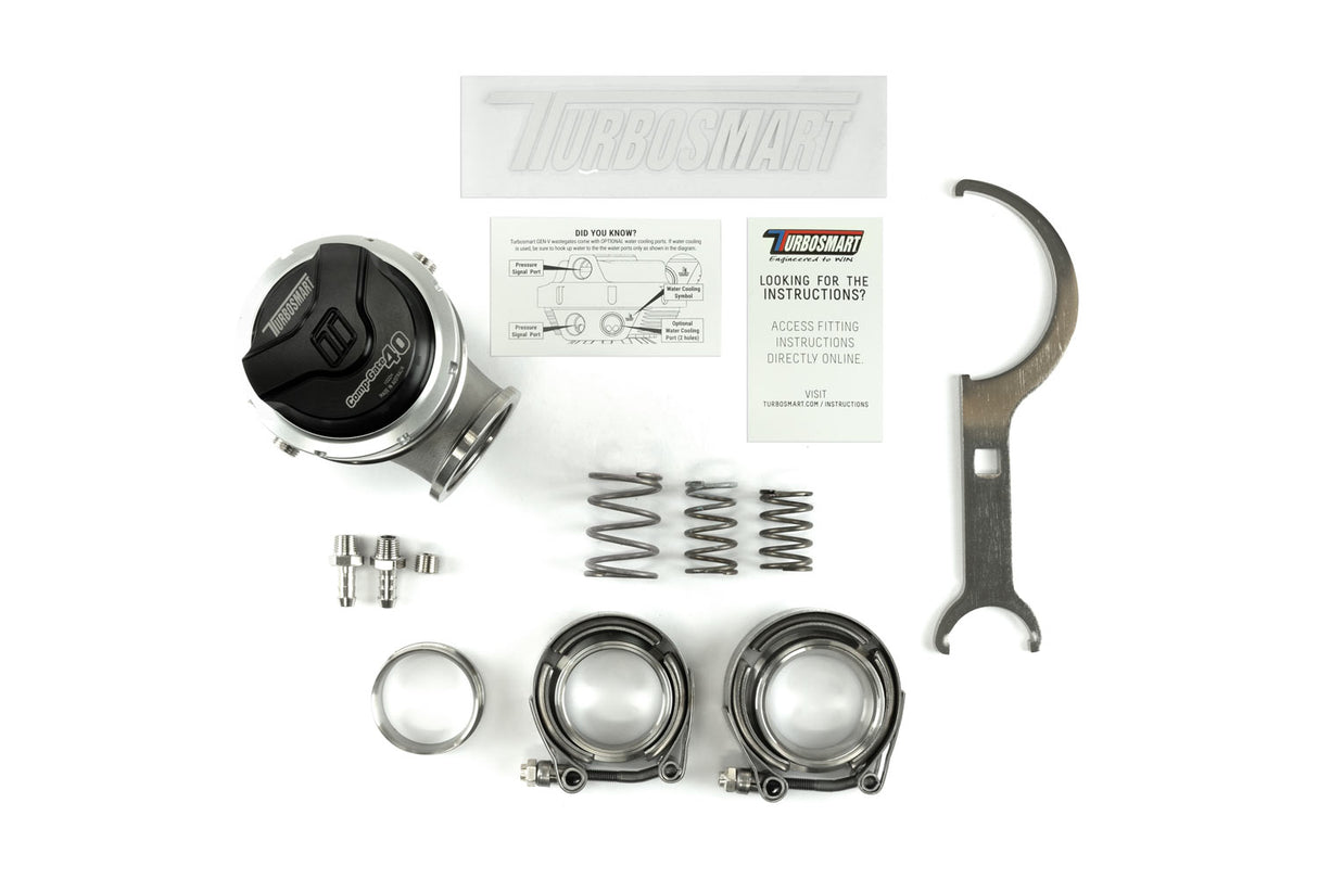 TURBOSMART / EXTERNAL WASTEGATE / GEN 5 / 40 MM COMPGATE / V-BAND FLANGE / BLACK COLOR (TS-0552-1012)