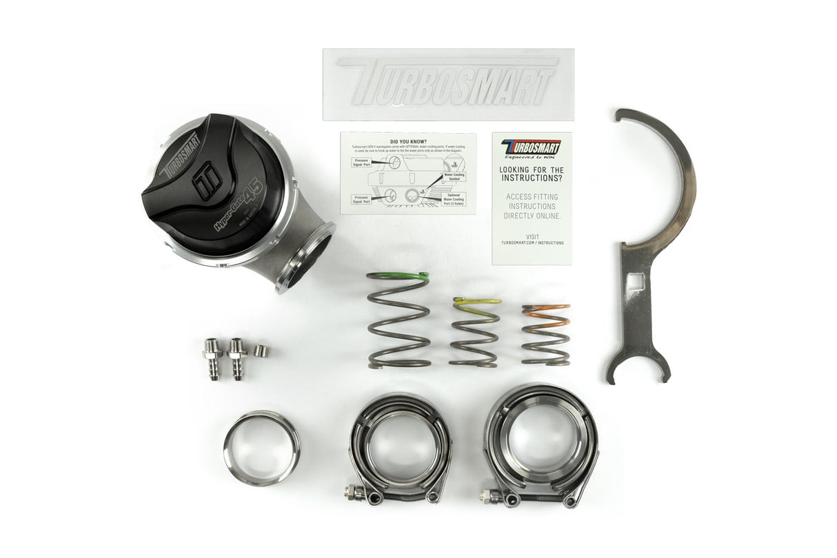 TURBOSMART / EXTERNAL WASTEGATE / GEN 5 / 45 MM HYPERGATE / V-BAND FLANGE / BLACK COLOR (TS-0553-1012)