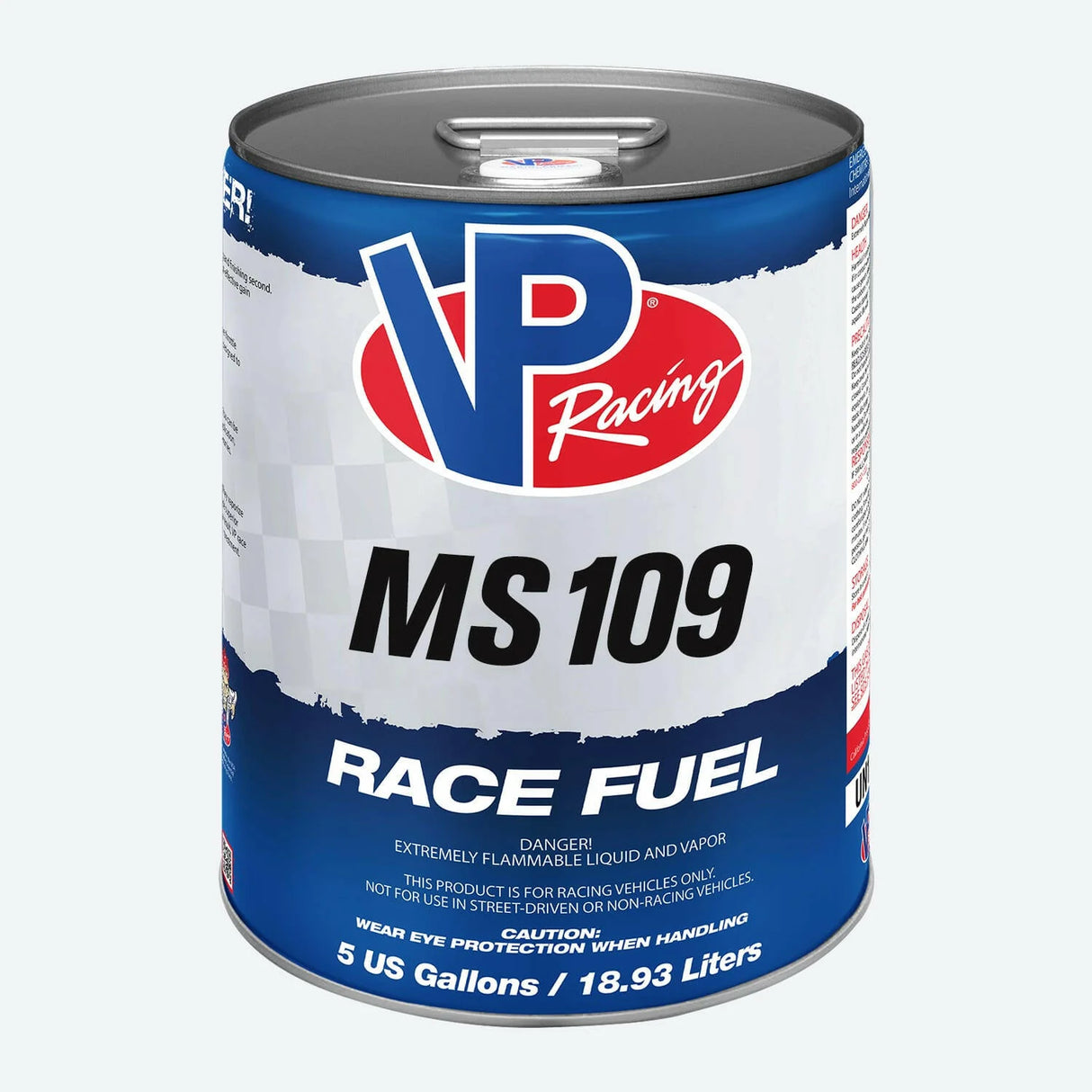 VP RACING (MS109) MOTORSPORT 109 / UNLEADED RACE FUEL / OXYGENATED GAS (5 GALLON PAIL)