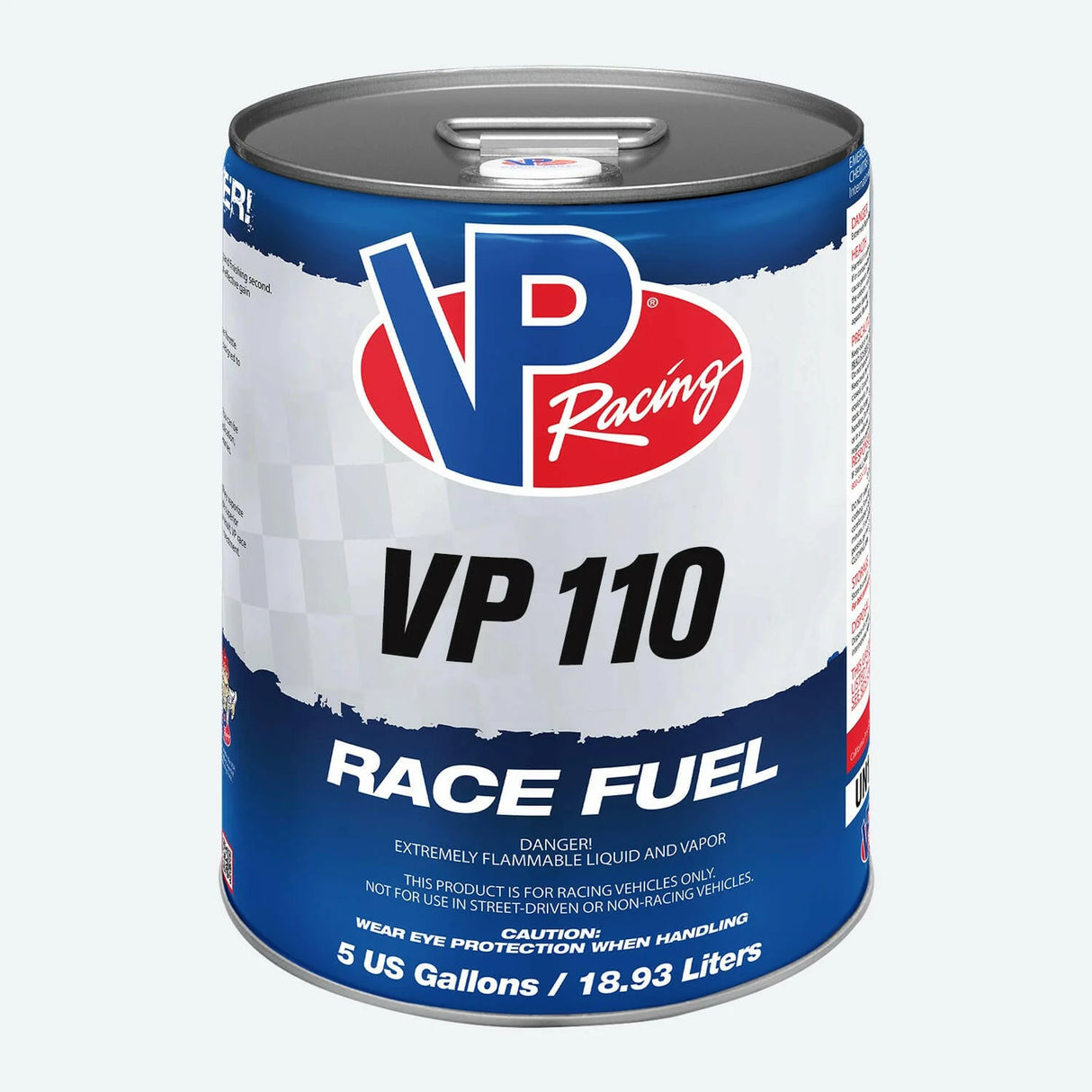 VP RACING (VP110) LEADED RACE FUEL / NON-OXYGENATED GAS (5 GALLON PAIL)