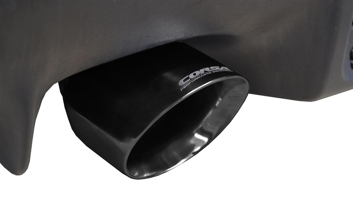 CORSA PERFORMANCE / SPORT SERIES / CAT-BACK EXHAUST SYSTEM / BLACK TIPS (14858BLK) *** MITSUBISHI LANCER EVOLUTION-X (2008-2015) 2.0L TURBO / EVO-X / EVO-10