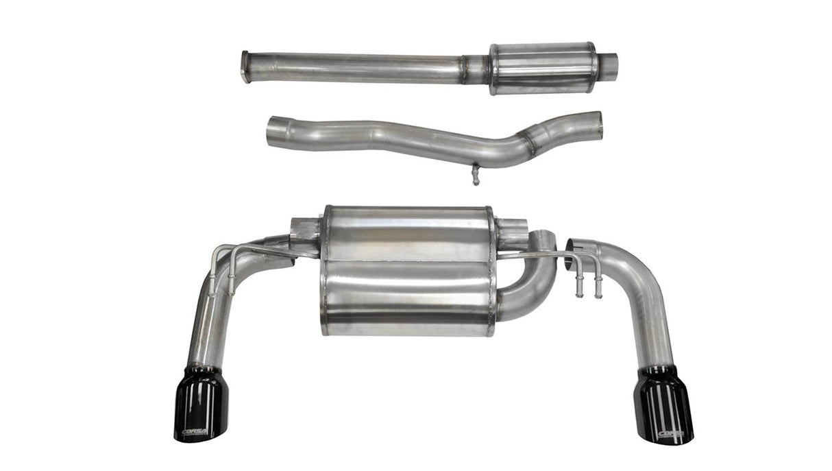 CORSA PERFORMANCE / SPORT SERIES / CAT-BACK EXHAUST SYSTEM / BLACK TIPS (14858BLK) *** MITSUBISHI LANCER EVOLUTION-X (2008-2015) 2.0L TURBO / EVO-X / EVO-10