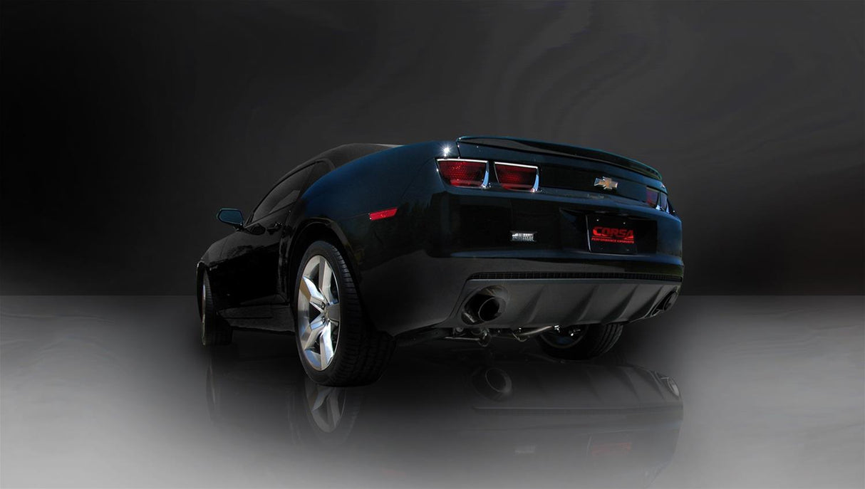 CORSA PERFORMANCE / SPORT SERIES / CAT-BACK EXHAUST SYSTEM / BLACK TIPS (14953BLK) *** CHEVROLET CAMARO V6 (2010-2015) 3.6L ENGINE