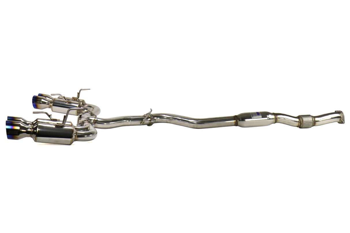 INVIDIA / R400 GEMINI / CAT-BACK EXHAUST SYSTEM / TITANIUM BLUE TIPS (HS08ST5GM4ST) *** SUBARU WRX (2008-2014), SUBARU WRX STI (2008-2014) *** HATCHBACK ONLY