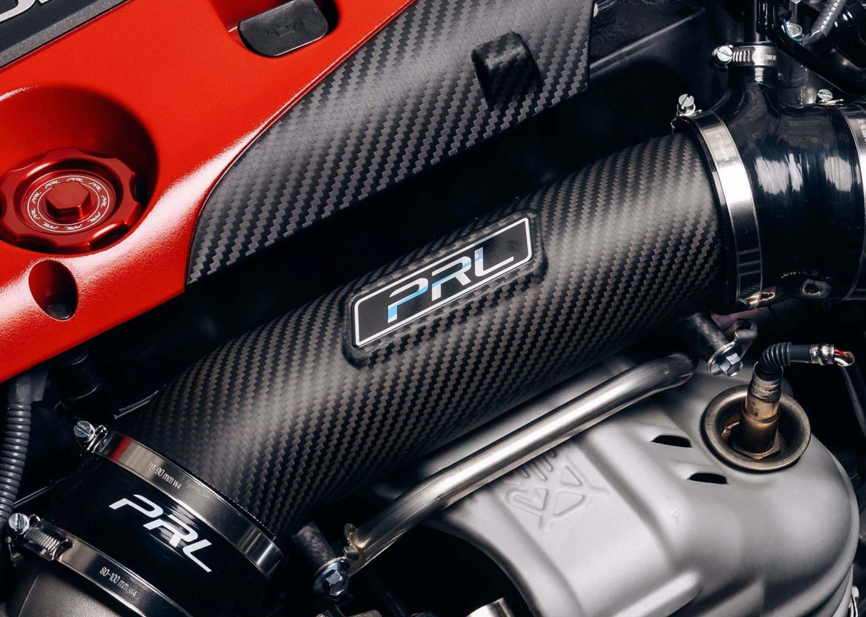 PRL MOTORSPORTS / TURBOCHARGER INLET PIPE KIT / MATTE CARBON FIBER TUBING (PRL1.1046.1.CARM) *** ACURA INTEGRA TYPE-S / DE5 (2024-2026), HONDA CIVIC TYPE-R / FL5 (2023-2026) 2.0L TURBO
