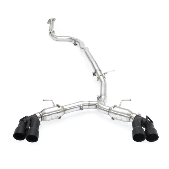 MISHIMOTO / CAT-BACK EXHAUST SYSTEM / QUAD BLACK TIPS (MMEXH-CAM4-16QTPBK) *** CHEVROLET CAMARO (2016-2023) 2.0L TURBO