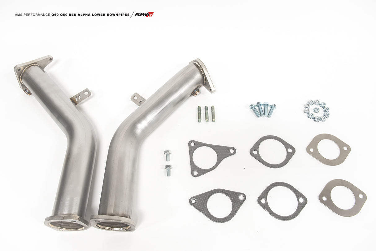 AMS PERFORMANCE / EXHAUST LOWER DOWN-PIPE / RACE SPEC / NOT STREET LEGAL (ALP.28.05.0001-1) *** INFINITI Q50 (2016-2024), INFINITI Q60 (2017-2022), NISSAN Z (2023-2026) 3.0L TWIN TURBO