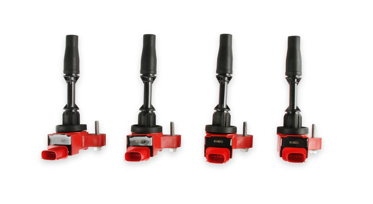 MSD / BLASTER SERIES / IGNITION COIL SET / RED COLOR (82384) *** CHEVROLET CAMARO (2016-2023) 2.0L TURBO