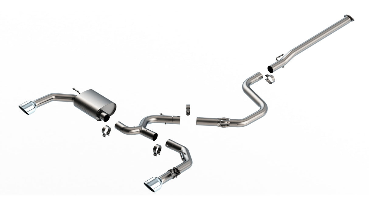 BORLA / CAT-BACK EXHAUST SYSTEM / CHROME TIPS (140925) *** HYUNDAI ELANTRA-N (2022-2025) 2.0L TURBO