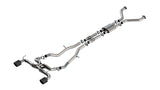 BORLA / ATAK / CAT-BACK EXHAUST SYSTEM / CARBON FIBER BLACK TIPS (140930CFBA) *** NISSAN Z (2023-2026) RZ34 / 3.0L TWIN TURBO