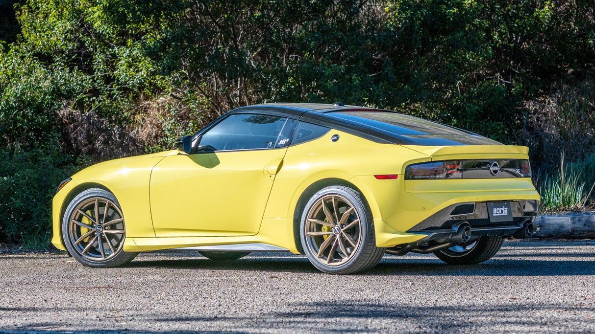 BORLA / ATAK / CAT-BACK EXHAUST SYSTEM / CARBON FIBER BLACK TIPS (140930CFBA) *** NISSAN Z (2023-2026) RZ34 / 3.0L TWIN TURBO