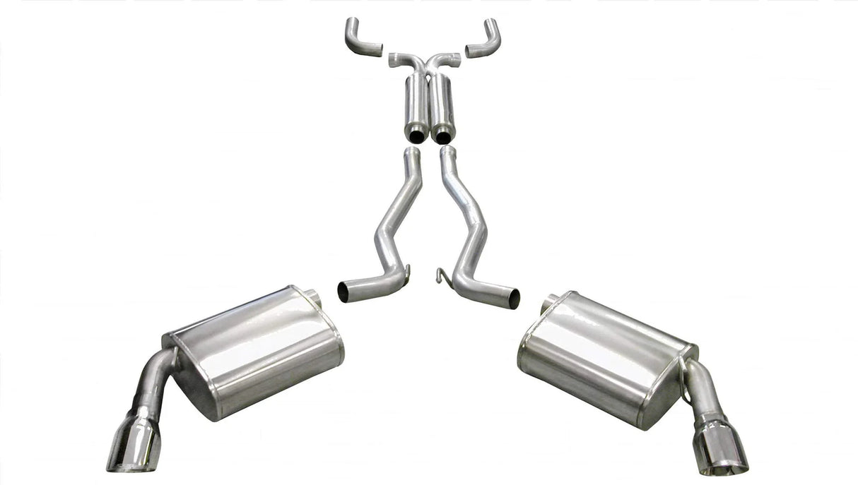 CORSA PERFORMANCE / SPORT SERIES / CAT-BACK EXHAUST SYSTEM / BLACK TIPS (14953BLK) *** CHEVROLET CAMARO V6 (2010-2015) 3.6L ENGINE