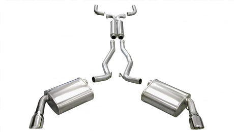 CORSA PERFORMANCE / SPORT SERIES / CAT-BACK EXHAUST SYSTEM / BLACK TIPS (14953BLK) *** CHEVROLET CAMARO V6 (2010-2015) 3.6L ENGINE