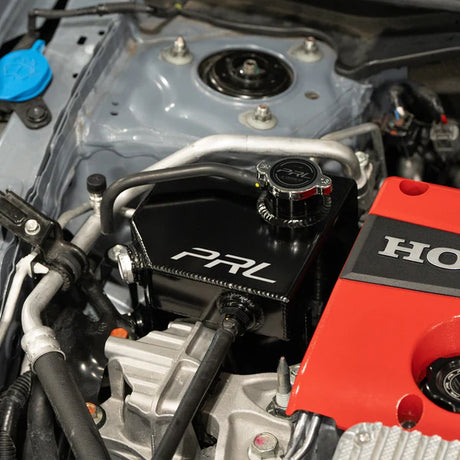 PRL MOTORSPORTS / COOLANT EXPANSION TANK / RED COLOR (PRL-EXPTNK-RED) *** ACURA INTEGRA TYPE-S / DE5 (2024-2026) 2.0L TURBO, HONDA CIVIC (2016-2021) 1.5L TURBO, HONDA CIVIC TYPE-R / FL5 (2023-2026) 2.0L TURBO (Copy)