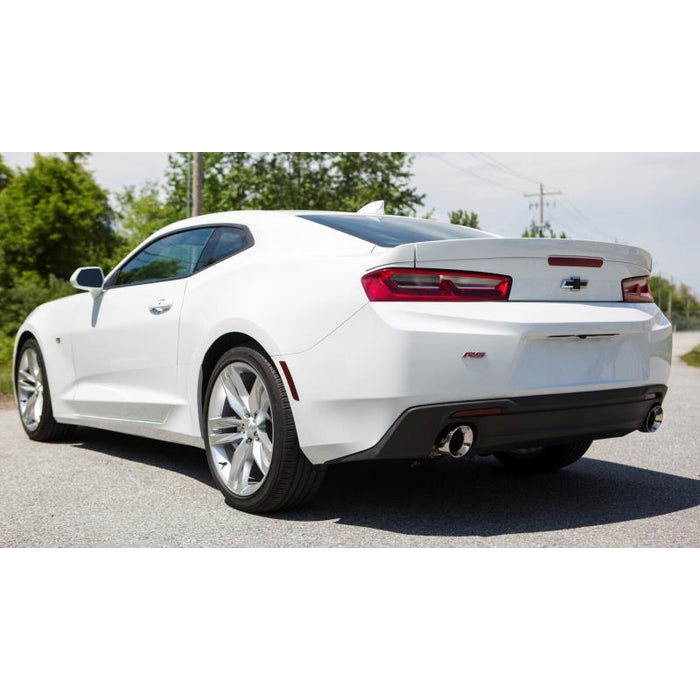 MISHIMOTO / CAT-BACK EXHAUST SYSTEM / DUAL POLISHED TIPS (MMEXH-CAM4-16DTPP) *** CHEVROLET CAMARO (2016-2023) 2.0L TURBO