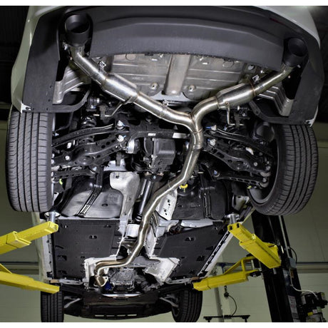 MISHIMOTO / CAT-BACK EXHAUST SYSTEM / DUAL POLISHED TIPS (MMEXH-CAM4-16DTPP) *** CHEVROLET CAMARO (2016-2023) 2.0L TURBO
