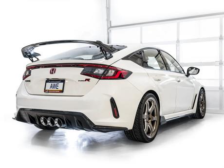 AWE TUNING / TRACK EDITION / CAT-BACK EXHAUST SYSTEM / CHROME TIPS (3020-52287) *** HONDA CIVIC TYPE-R (2023-UP) 2.0L TURBO / FL5