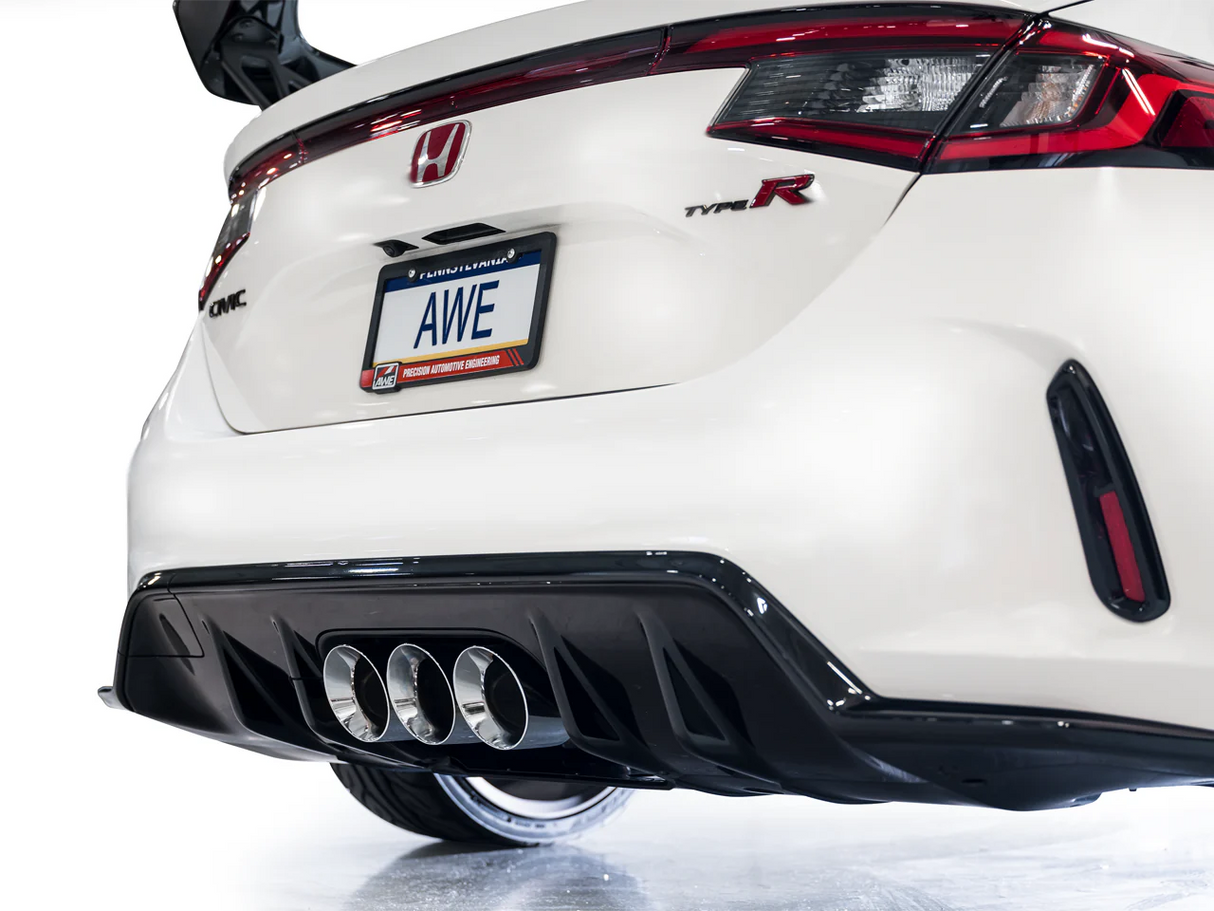 AWE TUNING / TRACK EDITION / CAT-BACK EXHAUST SYSTEM / CHROME TIPS (3020-52287) *** HONDA CIVIC TYPE-R (2023-UP) 2.0L TURBO / FL5
