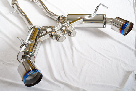 HKS / HI-POWER FULL DUAL MUFFER / CAT-BACK EXHAUST SYSTEM / BURNT TITANIUM TIPS (31014-KN002) *** NISSAN Z (2023-2026) RZ34 / 3.0L TWIN TURBO