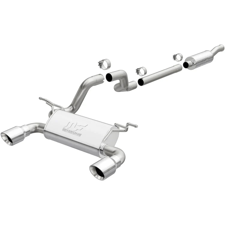 MAGNAFLOW / CAT-BACK EXHAUST SYSTEM / DUAL POLISHED TIPS (19438) *** JEEP WRANGER JL (2018-2025) 2.0L TURBO