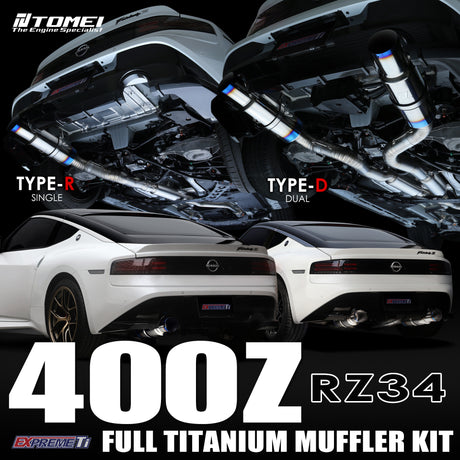 TOMEI / EXPREME TI TYPE-D / DUAL FULL TITANIUM CAT-BACK EXHAUST SYSTEM (TB6090-NS21D) *** NISSAN Z (2023-2026) RZ34 / 3.0L TWIN TURBO