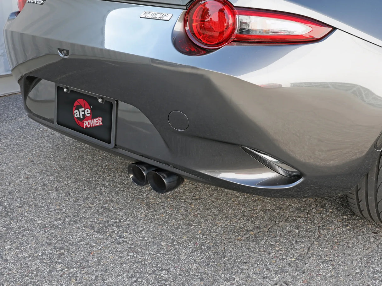 AFE / TAKEDA / CAT-BACK EXHAUST SYSTEM / BLACK TIPS (49-37005-B) *** MAZDA MX5 MIATA (2016-2026) 2.0L ENGINE